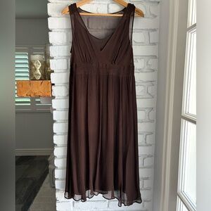 Banana Republic Silk Brown Dress